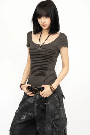 American Retro Print T-Shirt