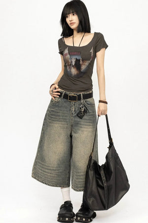 American Retro Print Top
