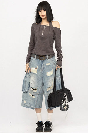 American Retro Ripped Jeans