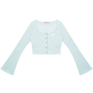 American Retro Short Square Neck Cardigan