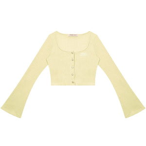 American Retro Short Square Neck Cardigan