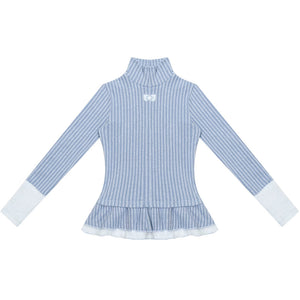 American Retro Striped Knit Top