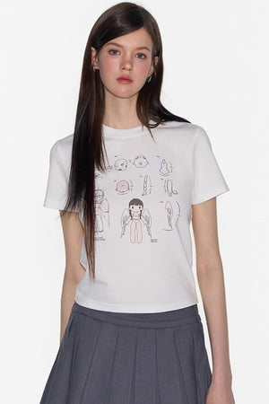 American Shoulder Crop Top