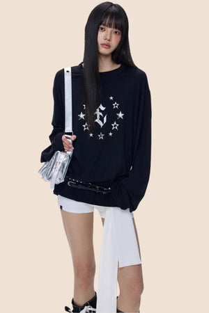 American Star Print Long Sleeve T-Shirt