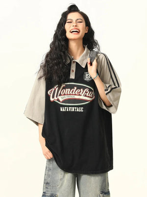 American Street College Style Polo T-Shirt