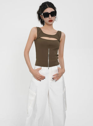 American Street Zipper Top