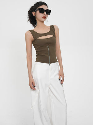American Street Zipper Top