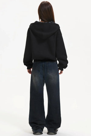 American-Style Hooded Zip Jacket