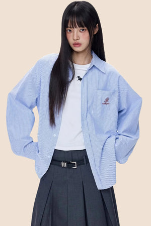 American Summer Stripe Shirt Top