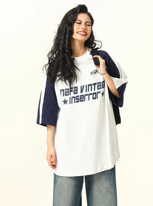 American Vintage Monogram Print Top