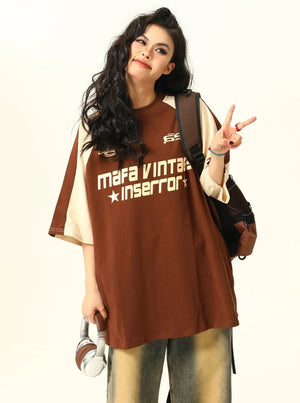 American Vintage Monogram Print Top