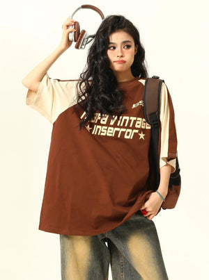 American Vintage Monogram Print Top