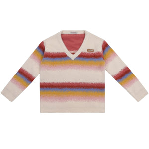 American vintage warm soft V-neck top