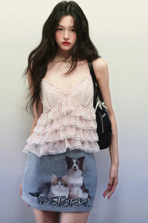 Animal Print Chiffon Top Set-Up
