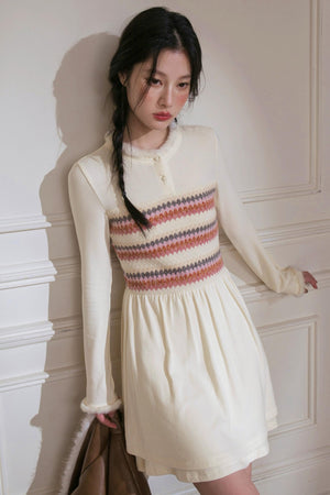 Apricot Knit Dress