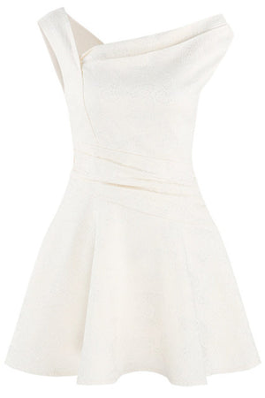 Apricot Off-Shoulder Slimming Dress