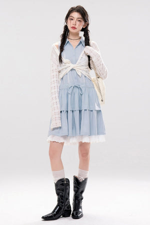 Aqua A-line Dress