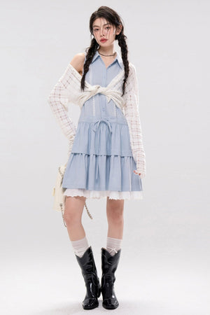 Aqua A-line Dress