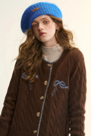Asgony Dopamine Sweet Girl Knitted Beret