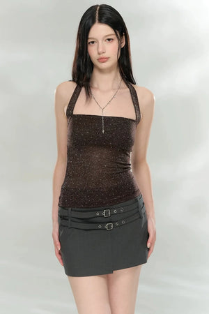 Asymmetrical Belted Skirt