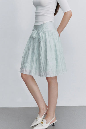 Asymmetrical Bowknot A-Line Skirt