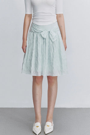 Asymmetrical Bowknot A-Line Skirt