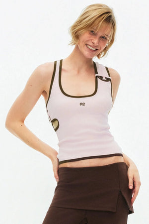 Asymmetrical Color-Blocking Tank Top