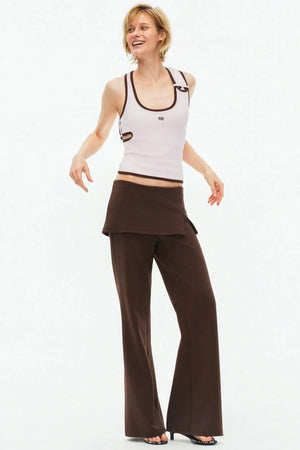 Asymmetrical Color-Blocking Tank Top