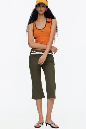 Asymmetrical Color-Blocking Tank Top