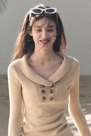 Asymmetrical Cotton Knit Top