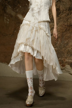 Asymmetrical High-Waisted Skirt