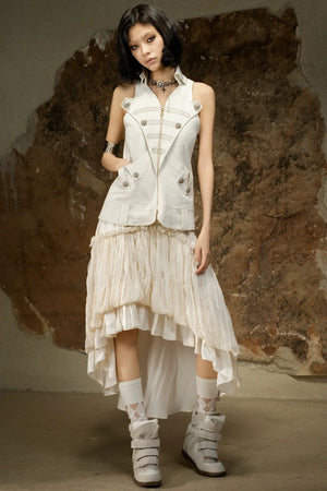 Asymmetrical High-Waisted Skirt