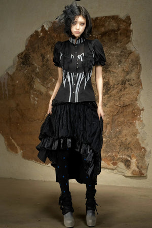 Asymmetrical High-Waisted Skirt