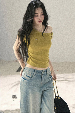 Asymmetrical Knot Crop Top