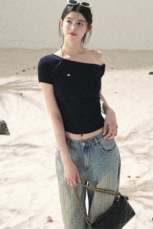 Asymmetrical Knot Crop Top