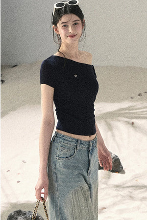 Asymmetrical Knot Crop Top