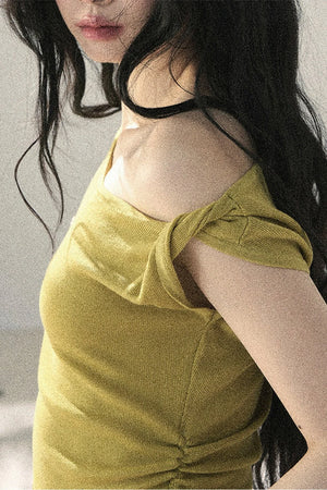 Asymmetrical Knot Crop Top