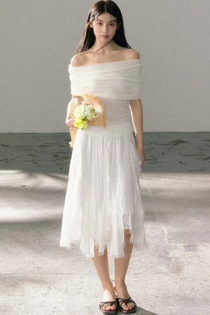 Asymmetrical Lace A-Line Skirt