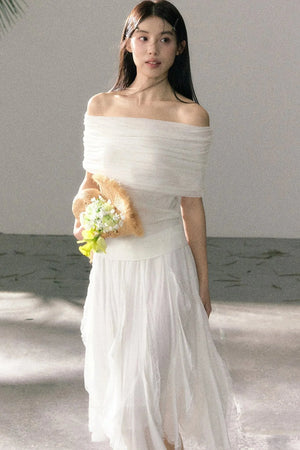 Asymmetrical Lace A-Line Skirt