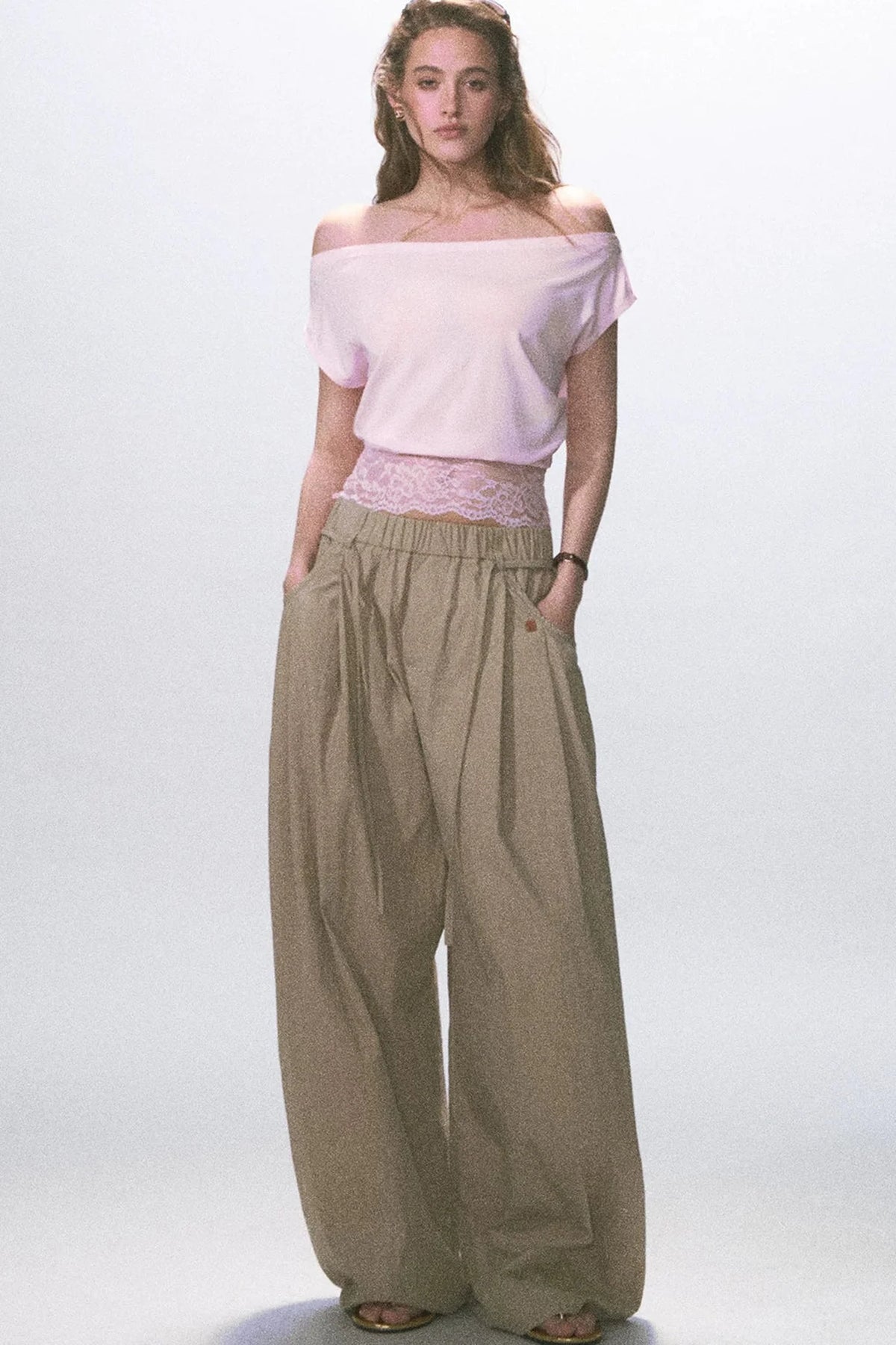 Asymmetrical Lace Knit Top