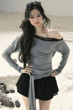 Asymmetrical Lace Summer Top