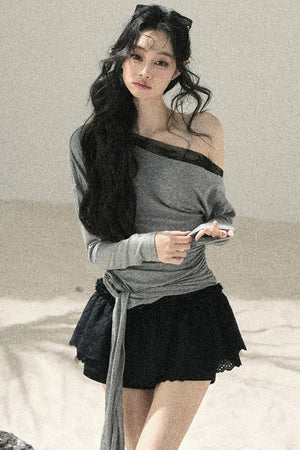 Asymmetrical Lace Summer Top