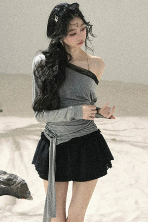 Asymmetrical Lace Summer Top