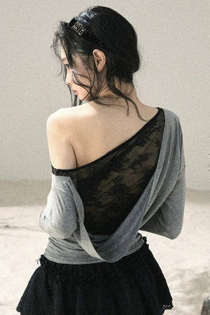 Asymmetrical Lace Summer Top