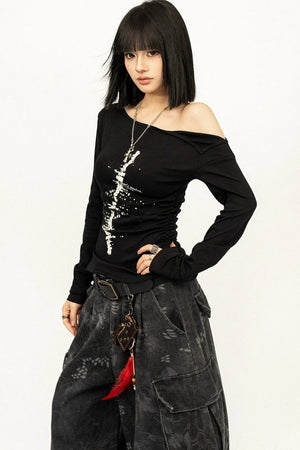 Asymmetrical Off-Shoulder Top