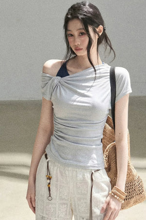 Asymmetrical Off-Shoulder Top