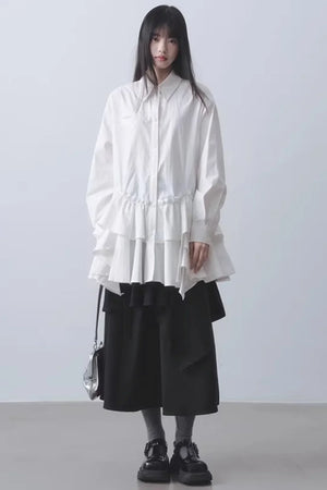 Asymmetrical Ruffled Dress
