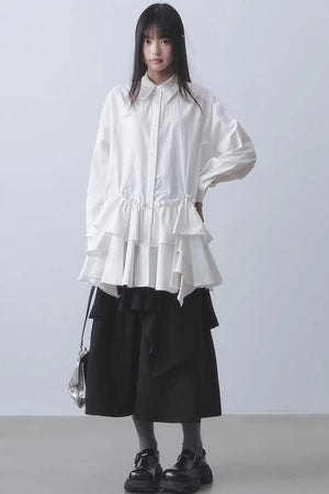 Asymmetrical Ruffled Dress