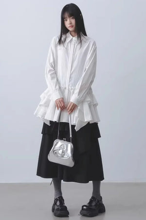 Asymmetrical Ruffled Dress