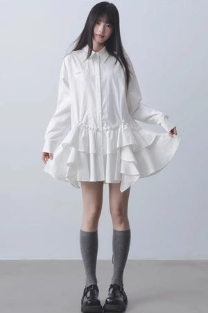 Asymmetrical Ruffled Dress